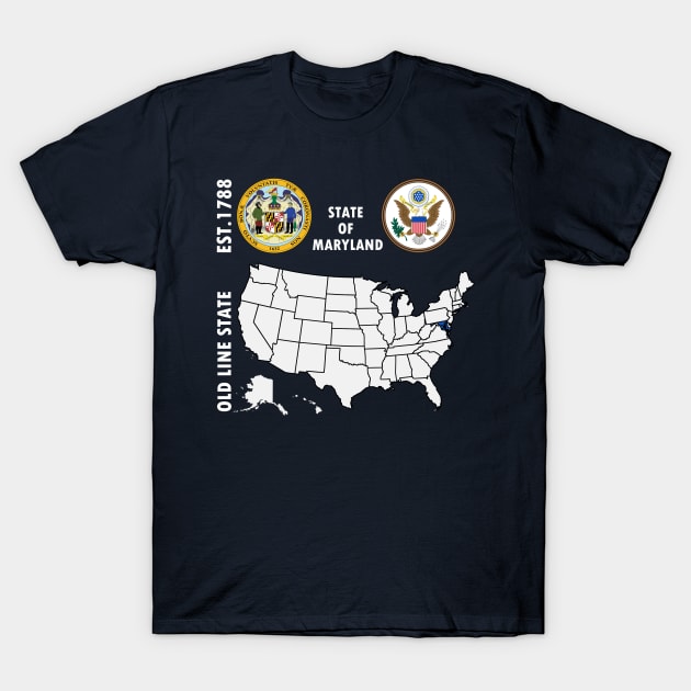 State of Maryland T-Shirt by NTFGP